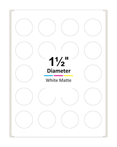 1.5'' Diameter round labels