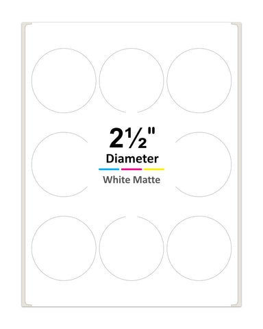 2.5'' Diameter round labels