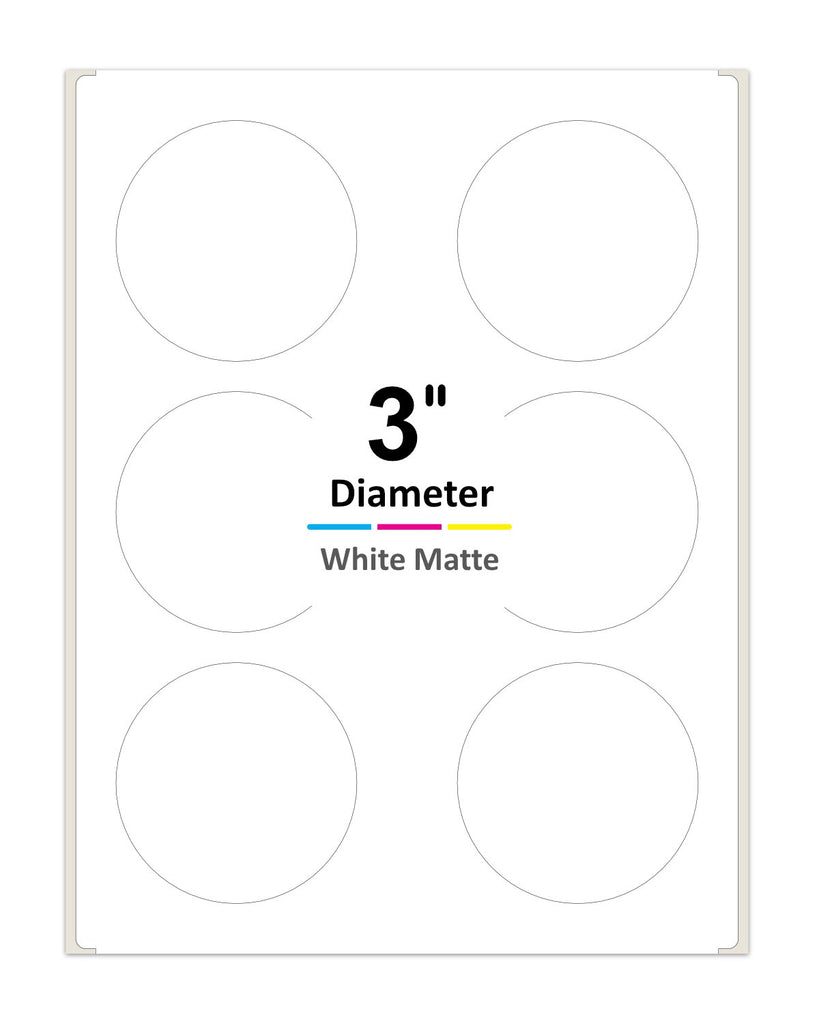 3'' Diameter round labels – PACKZON