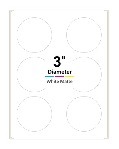 3'' Diameter round labels
