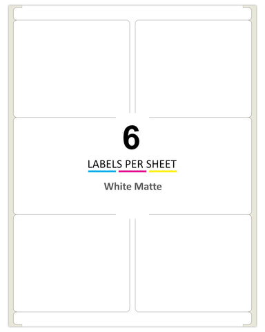4" x 3.333" - 6 Labels per sheet