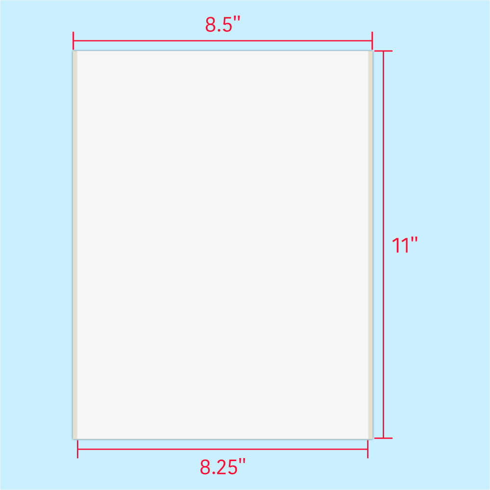 8.5" x 11" 1 Labels per sheet PACKZON