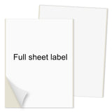8.5" x 11" - 1 Labels per sheet