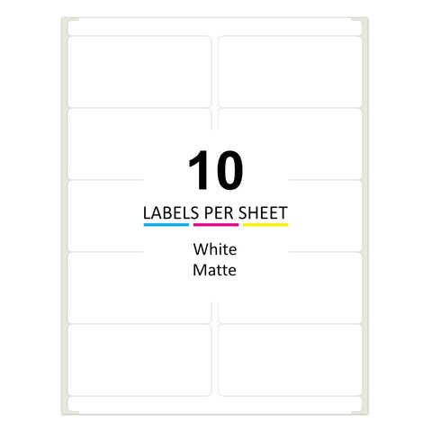 4" x 2" - 10 Labels per sheet